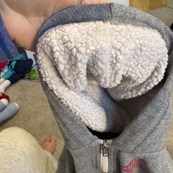 Baby Levis Zip Hoodies Jacket size 18m Grey Sherpa Lined - Picture 11 of 12